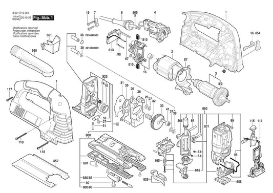 3601E15041 Bosch Jig Saw Parts Diagram