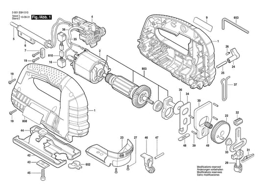 3601E8H010 Bosch Jig Saw Parts Diagram