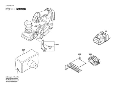 3601EA0311 Bosch Planer Parts Diagram