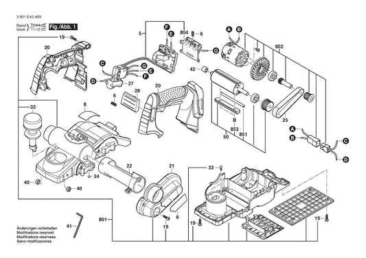 3601EA0400 Bosch Planer Parts Diagram