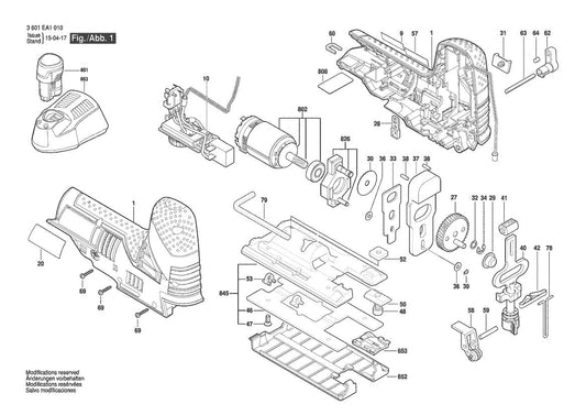 3601EA1010 Bosch Jig Saw Parts Diagram