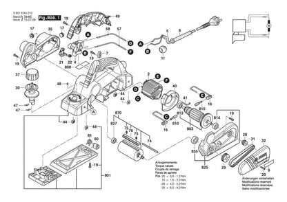 3601EA4010 Bosch Planer Parts Diagram