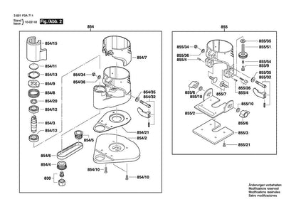 3601F0A711 Bosch Router Parts Diagram