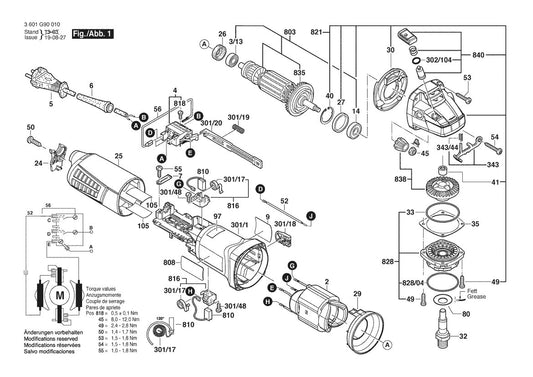 AG40-85P  Bosch 4-1 Bosch Grinder Parts Diagram