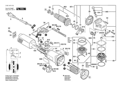 3601H21010 Bosch Grinder Parts Diagram