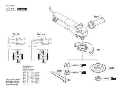 3601H26010 Bosch Grinder Parts Diagram