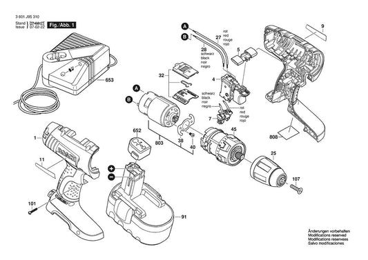 34618 (3601J95310) Bosch 18V Compact ToughΓäó 1 Bosch Cordless Drill Parts Diagram