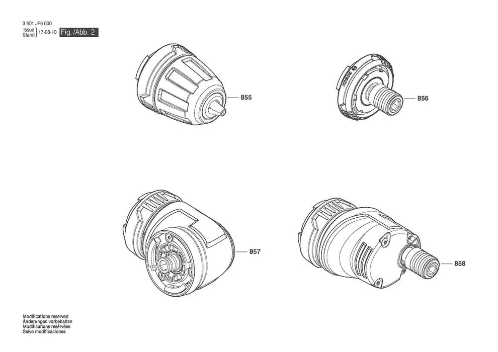 3601JF6010 Bosch Cordless Drill Parts Diagram