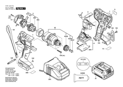 3601JG5210 Bosch Impact Wrench Parts Diagram