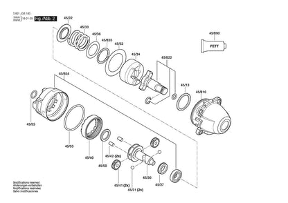 3601JG61G0 Bosch Impact Wrench Parts Diagram