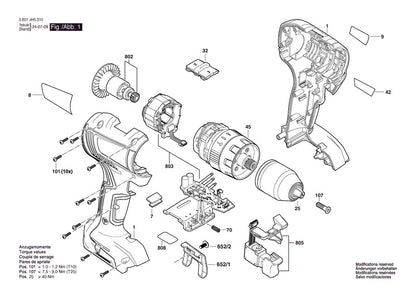 3601JH5310 Bosch Cordless Drill Parts Diagram