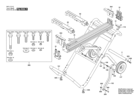3601L12110 Bosch Miter Saw Parts Diagram