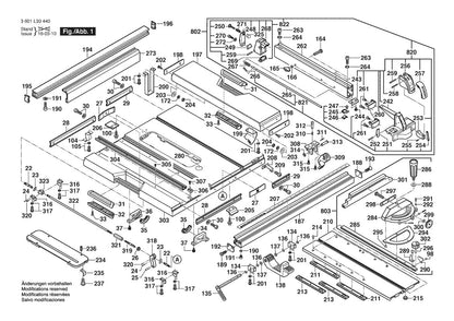 3601L30440 Bosch Table Saw Parts Diagram