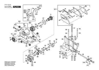 3601L30440 Bosch Table Saw Parts Diagram