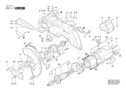 CM8S  Bosch 8-1 Bosch Miter Saw Parts Diagram