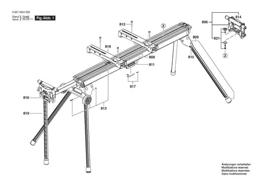 GTA3800  Bosch Folding Leg Miter Saw Stand Bosch Miter Saw Parts Diagram