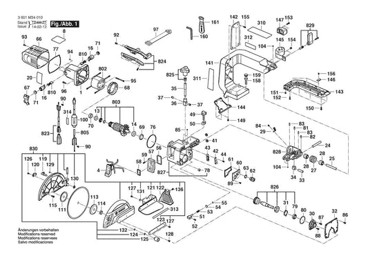 TC10  Bosch 10_ Wet Tile and Stone Saw Bosch Saw Parts Diagram