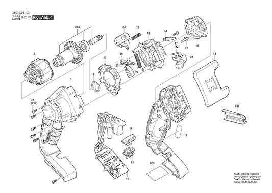 3603CD5100 Bosch Reciprocating Saw Parts Diagram