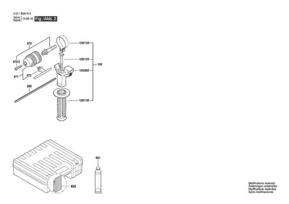 3611B3A013 Bosch Hammer Drill Parts Diagram