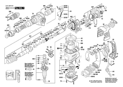3611B4A010 Bosch Hammer Drill Parts Diagram