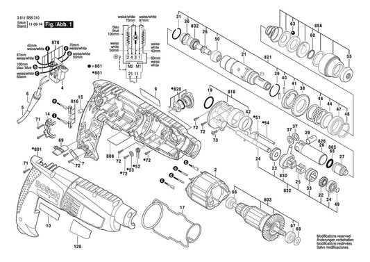11258VSR (3611B58310) Bosch 5 Bosch Rotary Hammer Parts Diagram