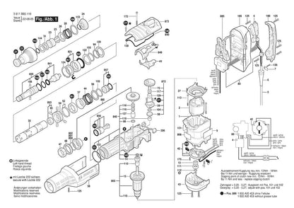 3611B65110 Bosch Rotary Hammer Parts Diagram