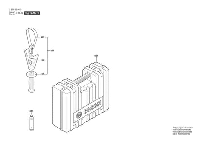 3611B65110 Bosch Rotary Hammer Parts Diagram