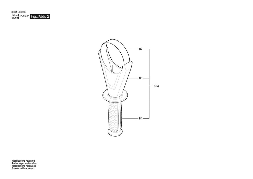 3611B66010 Bosch Rotary Hammer Parts Diagram