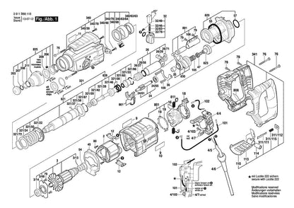 3611B68110 Bosch Rotary Hammer Parts Diagram