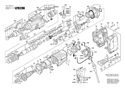 3611B68510 Bosch Rotary Hammer Parts Diagram