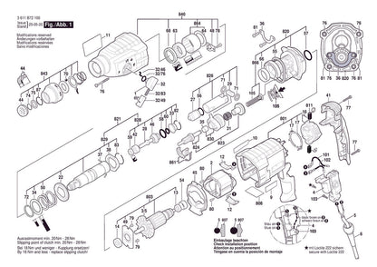 3611B72100 Bosch Rotary Hammer Parts Diagram
