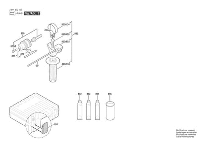 3611B72100 Bosch Rotary Hammer Parts Diagram