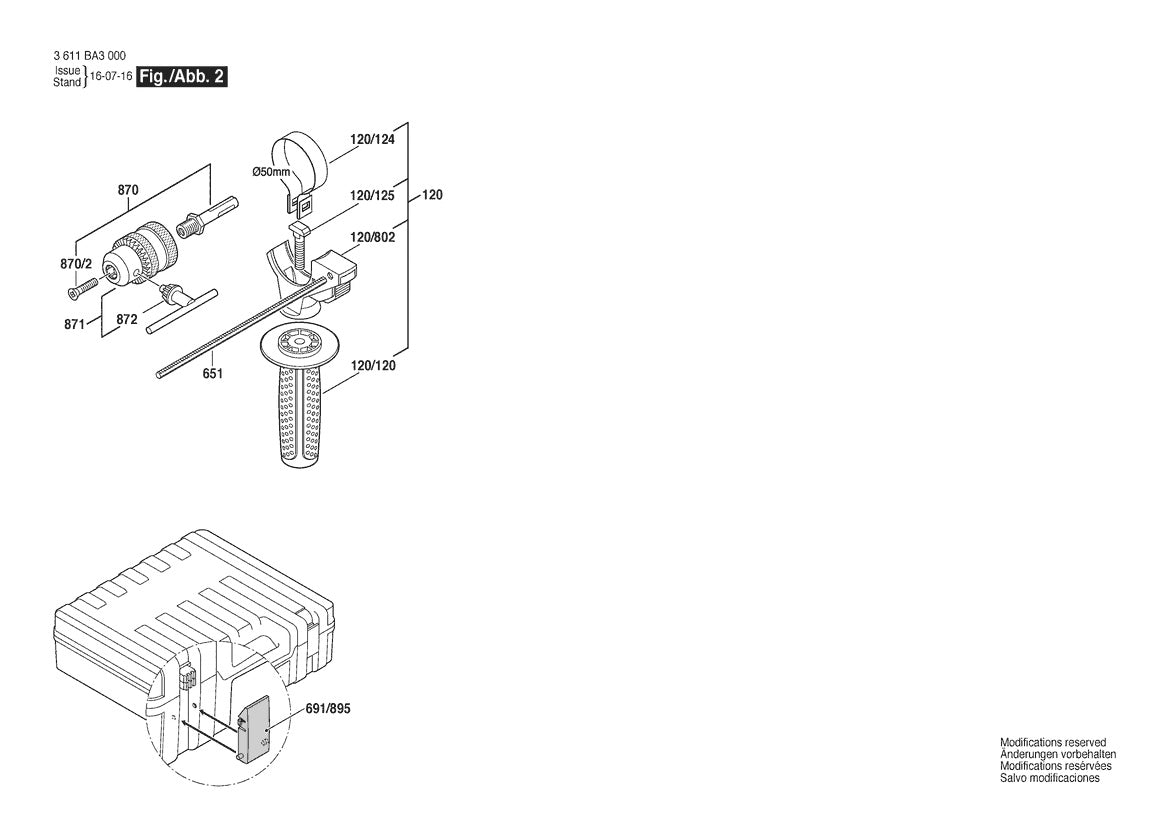 3611BA3030  Bosch Rotary Hammer Bosch Rotary Hammer Parts Diagram