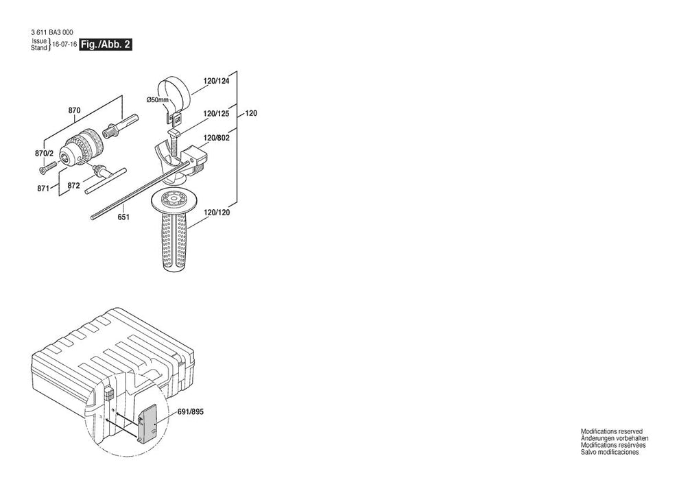 3611BA3030  Bosch Rotary Hammer Bosch Rotary Hammer Parts Diagram