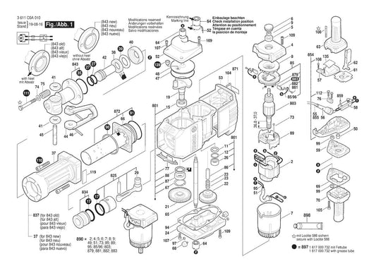 BH2770VCD  Bosch 1-1 Bosch Demolition Hammer Parts Diagram