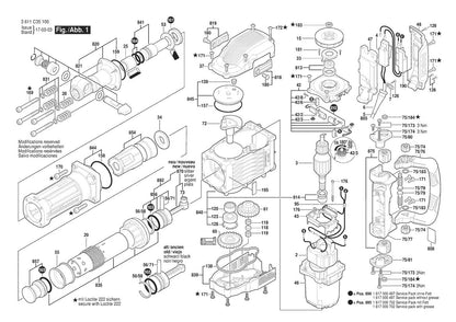 3611C351P0 Bosch Demolition Hammer Parts Diagram