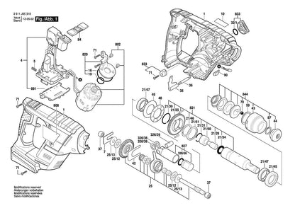 3611J05310 Bosch Hammer Drill Parts Diagram