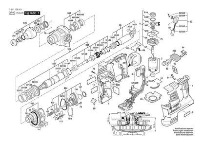 3611J06011 Bosch Cordless Drill Parts Diagram