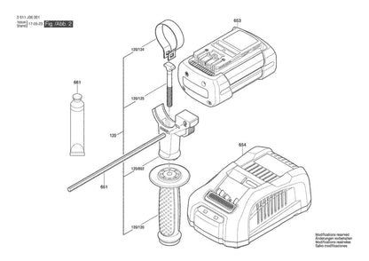 3611J06011 Bosch Cordless Drill Parts Diagram