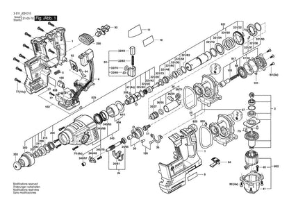 3611J09010 Bosch Cordless Drill Parts Diagram
