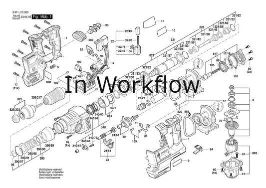 3611J10000 Bosch Cordless Drill Parts Diagram