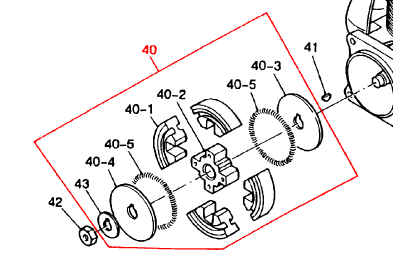 361463840 Clutch Assembly for MT74 Rammers by Multiquip Mikasa 943020020 362454441
