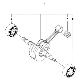 K1270 Crankshaft Assembly Parts by Husqvarna