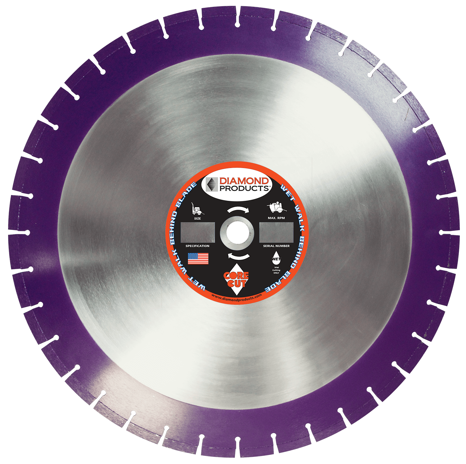 Diamond Products 36811 20 Inch Imperial Purple Cured Concrete Wet Blade 20&quot; X .140&quot;