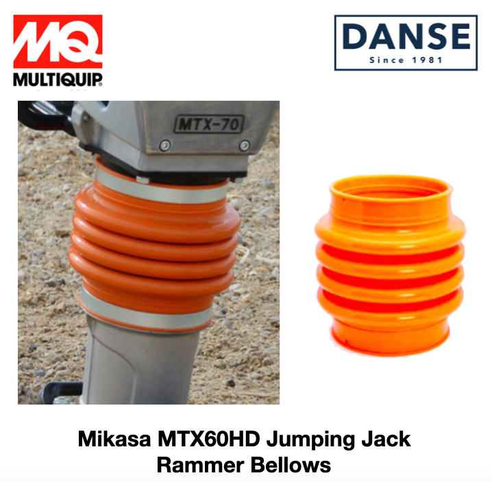 Multiquip, Mikasa, MTX60HD Rammer, Orange Bellows, 368346180 For MTX60HD Rammers