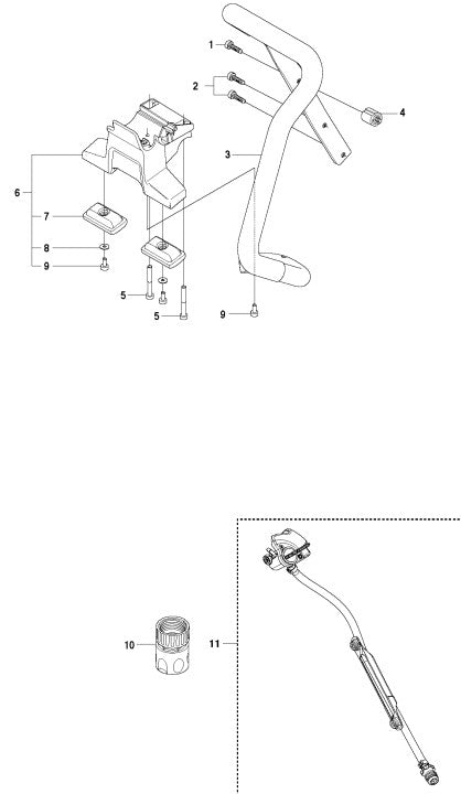K1270 Handle Assembly Parts by Husqvarna