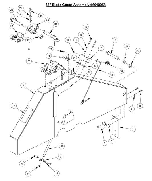 CC6566-3 36'' Blade Guard Assembly