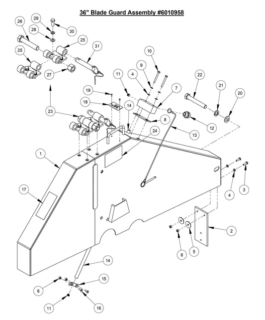 CC7574DD 36'' Blade Guard Assembly
