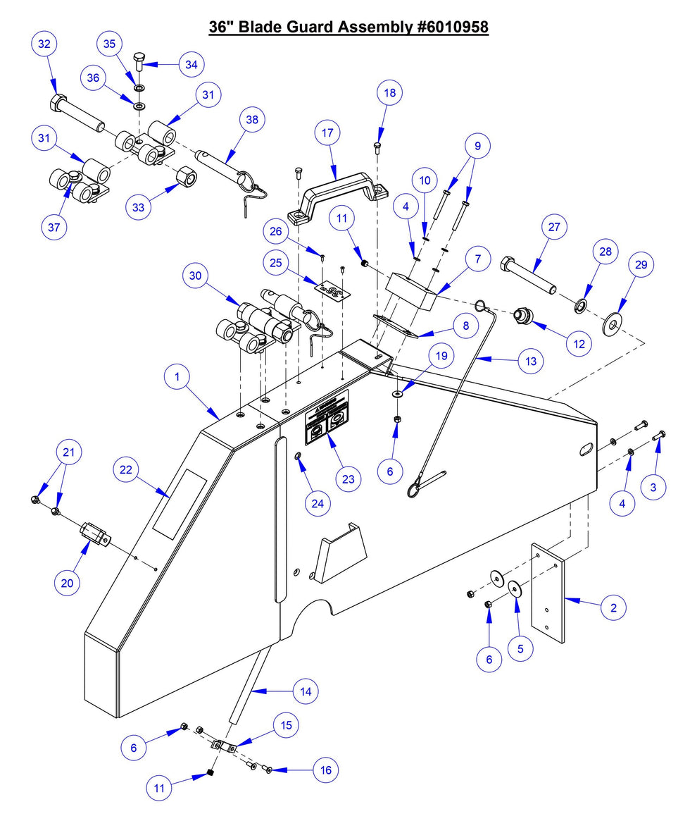 CC5049 36'' Blade Guard Assembly