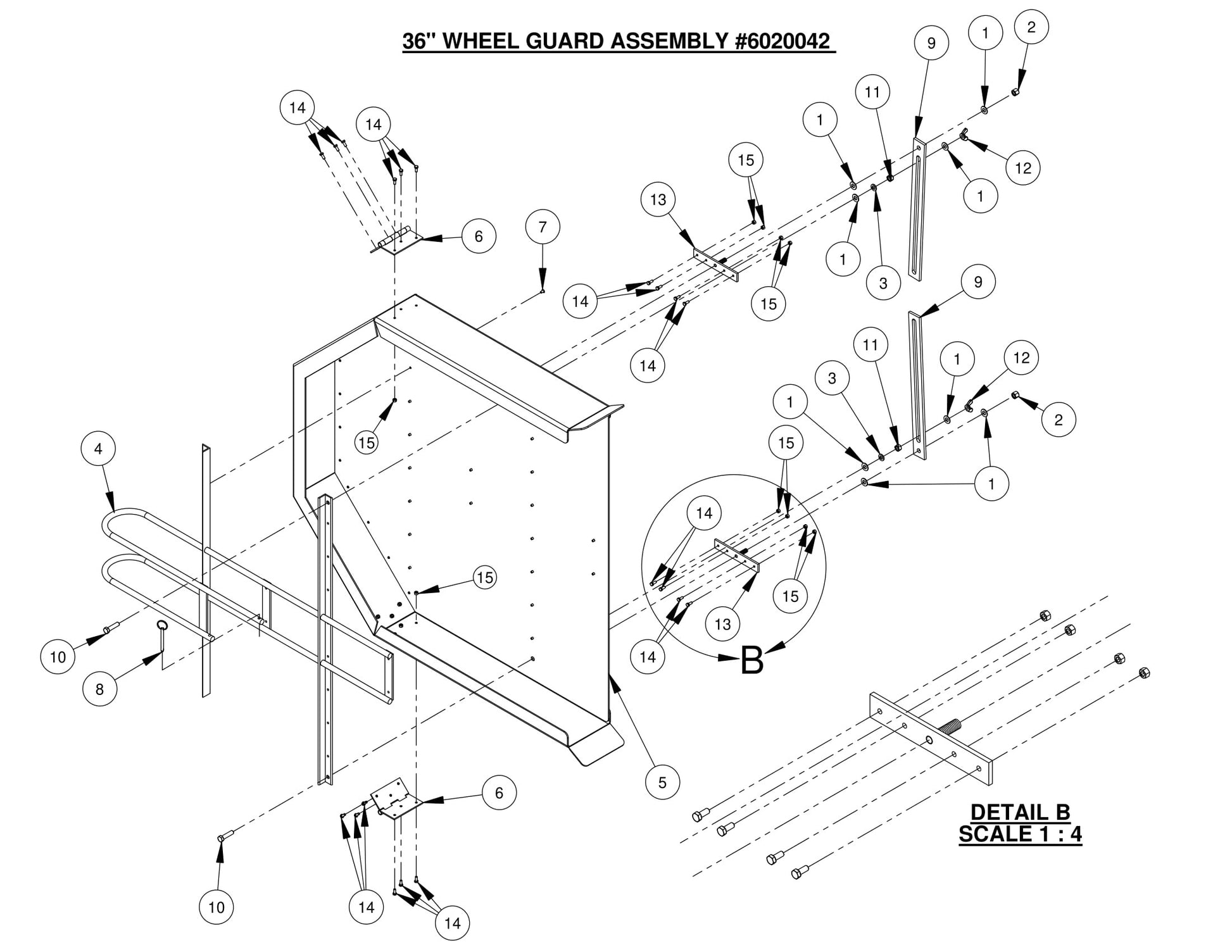 WS25 36&quot; Wheel Guard Assembly